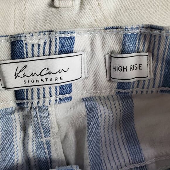 KanCan Signature Women’s High Rise Striped Denim Cutoff Shorts Size 29 - Picture 4 of 7